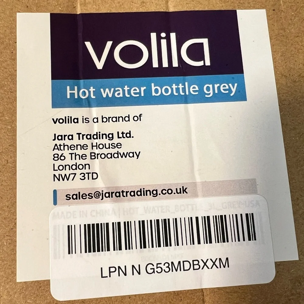 Voila Gray Faux Fur Hot Water bag
